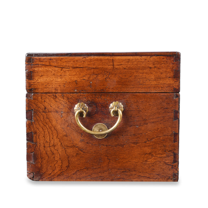 Side View Of Small Antique Camphor Box From Tianjin | 19th Century