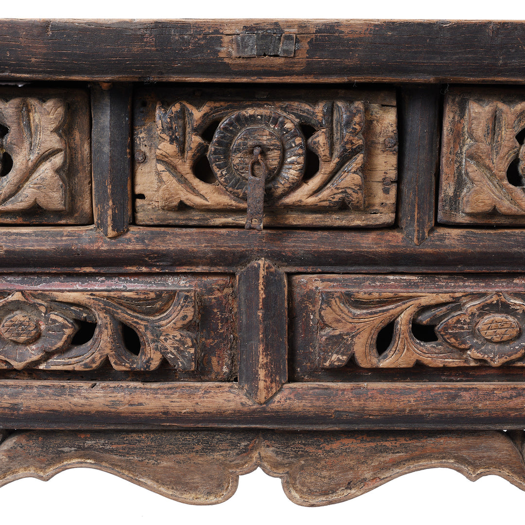 Carving Detail From Antique Chinese Kang Table From Shanxi | Indigo Antiques