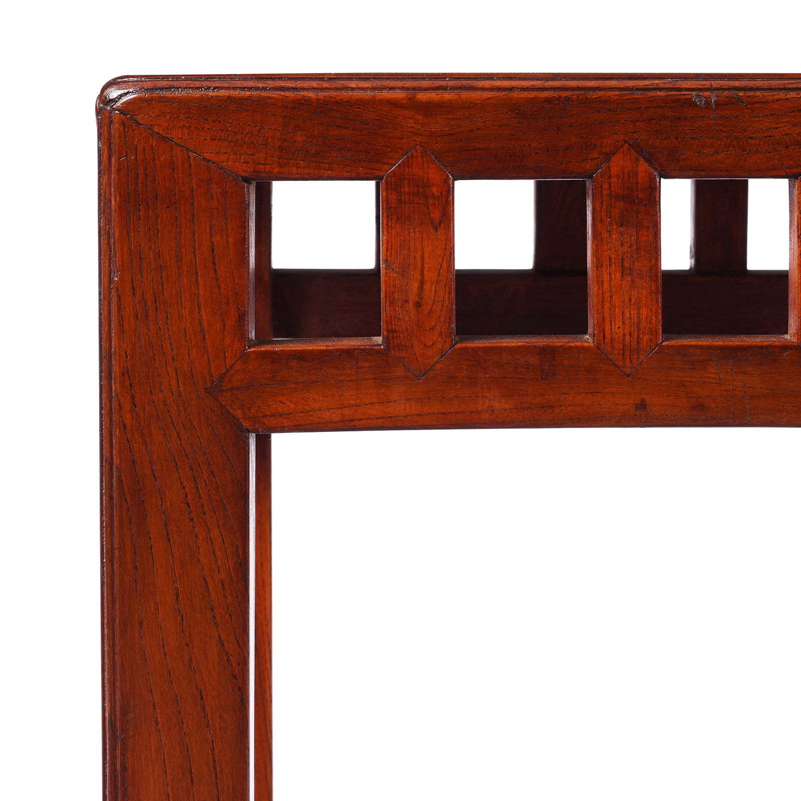 Corner Detail From Antique Chinese Jumu Side Table From Jiangsu | Indigo Antiques