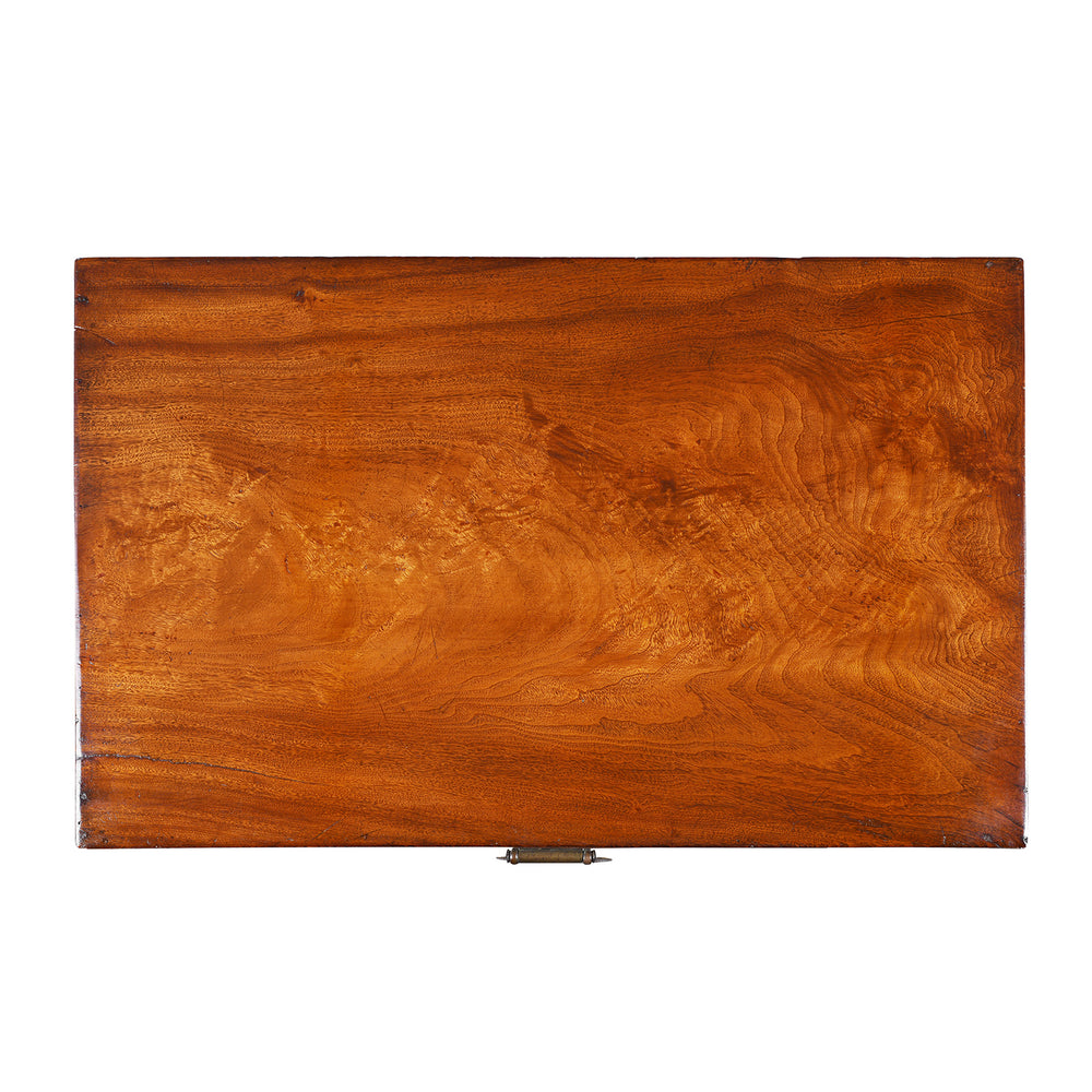 Single pink top on an Antique Chinese Camphor Chest From Tianjin | Indigo Antiques