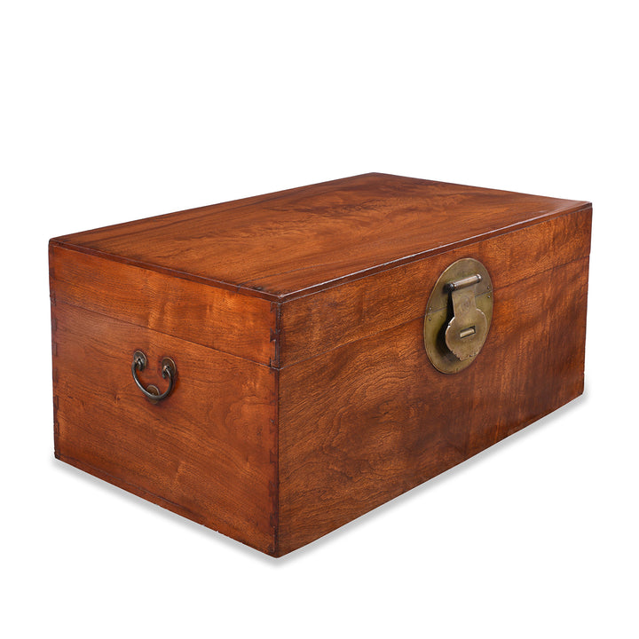 Angled View Of Antique Chinese Camphor Chest From Tianjin | Indigo Antiques