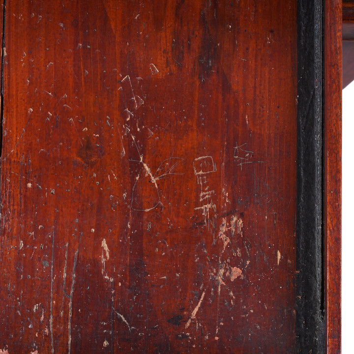 Drawer Detail From Option 1 19th Century Chinese Red Elm Flower Stand From Jiangsu With Drawer And Cracked Ice Lattice Shelf