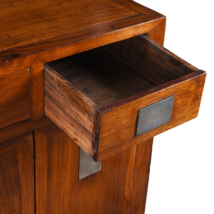 Drawer Detail From Nineteenth Century Tianjin Camphor Wood Sideboard With Removable Panels And Three Drawers | Indigo Antiques