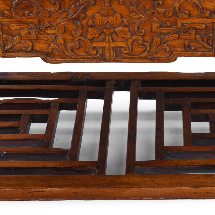 Detail From Antique Chinese Tianjin Sideboard Made From Burr Camphor