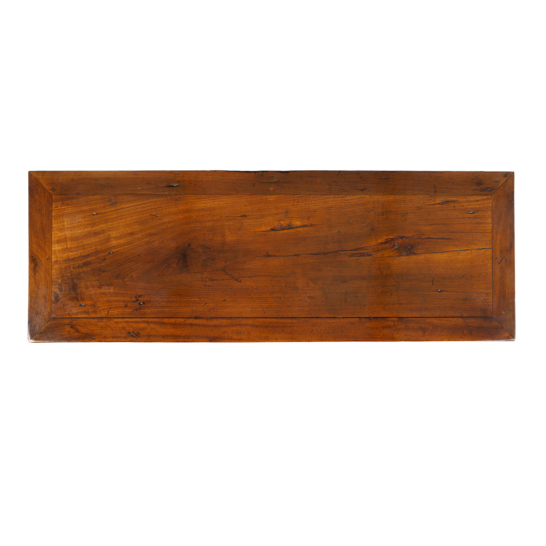 Top Down VIew Of Antique Chinese Tianjin Sideboard Made From Burr Camphor