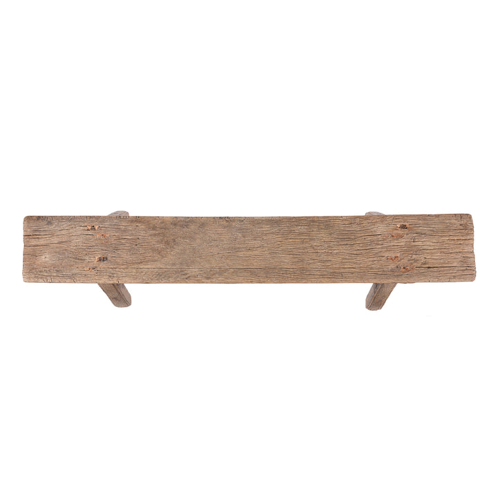 Top Down View Of Antique Elm Chinese Spring Bench From Shanxi Province | Indigo Antiques  