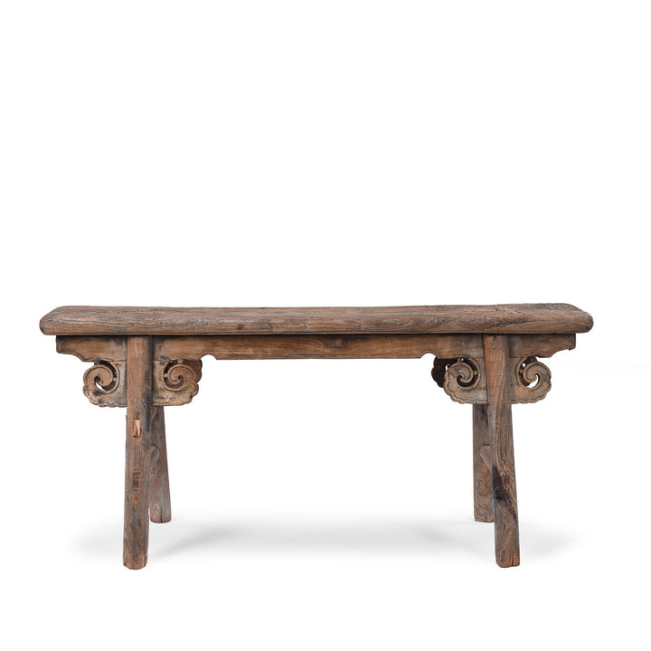  Antique Chinese Elm Spring Bench | Indigo Antiques