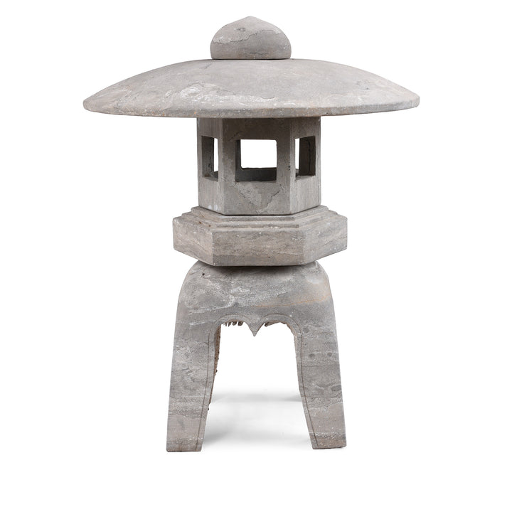 Japanese Style Carved Stone Snow Lantern | Indigo Antiques