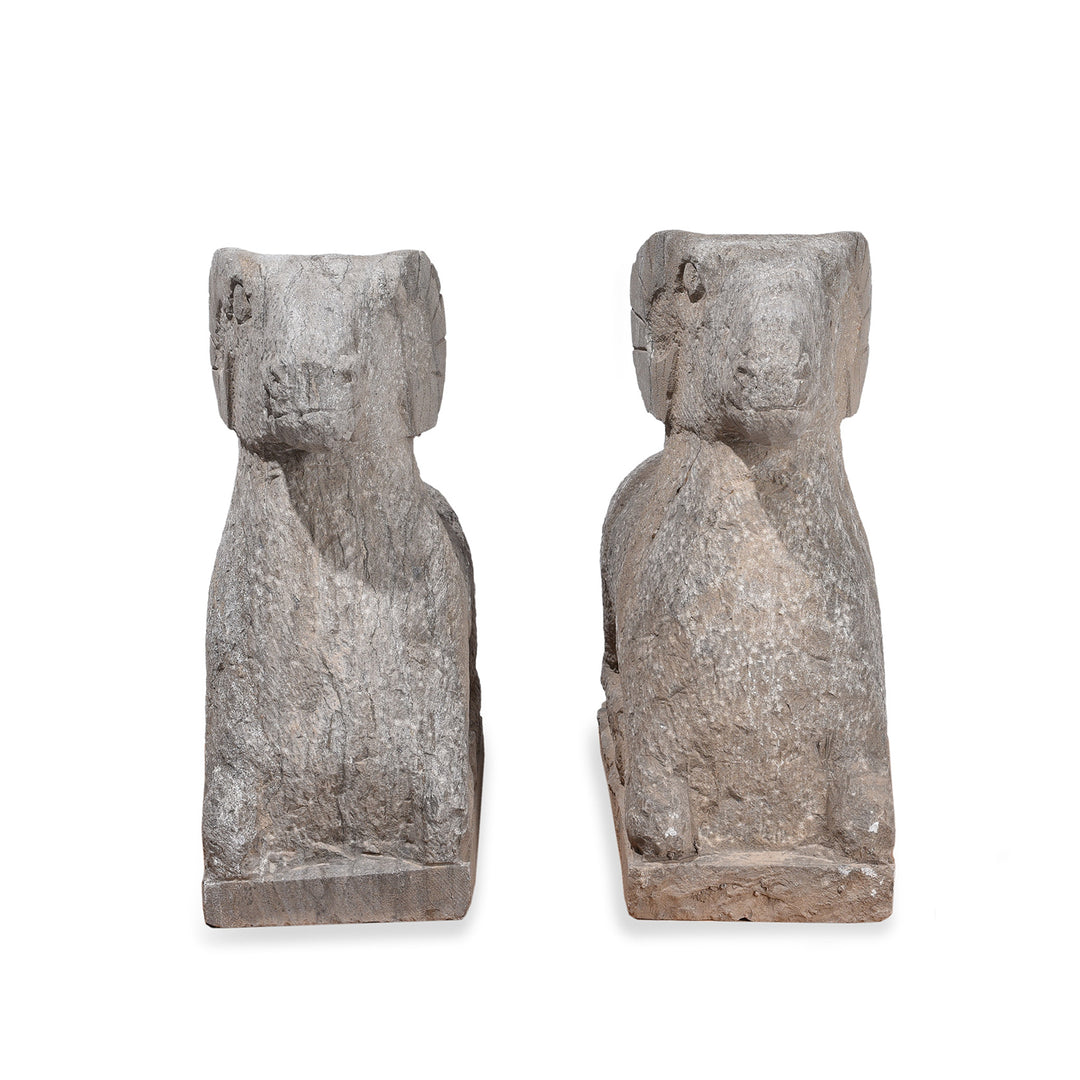 Hand Carved Granite Ram Sculpture From Hebei Province China