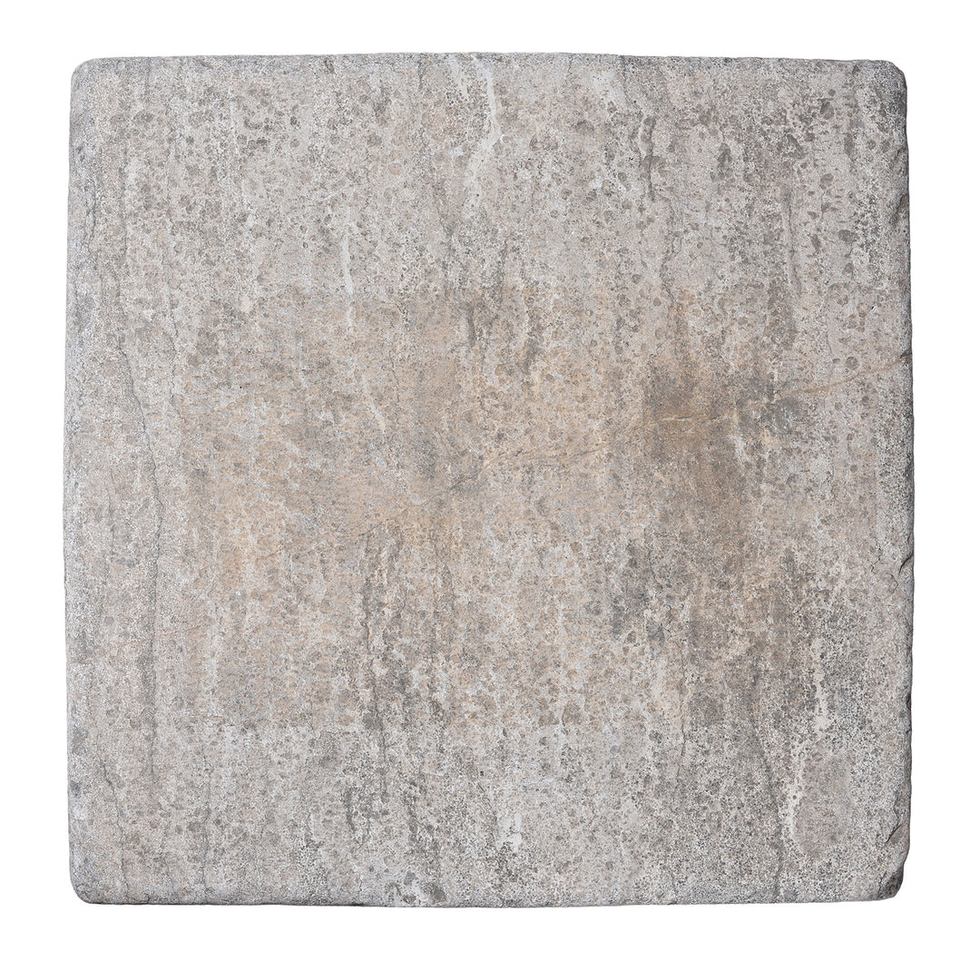 Top Down View Of Hand-Carved Stone Chinese Side Table with Bracket Legs 