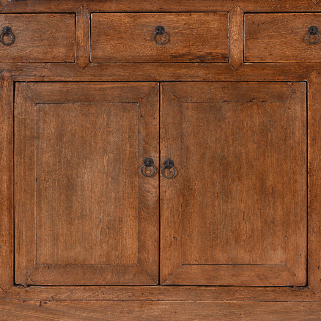 Doors Detail From Antique Elm Kitchen Cabinet From Hebei | Indigo Antiques