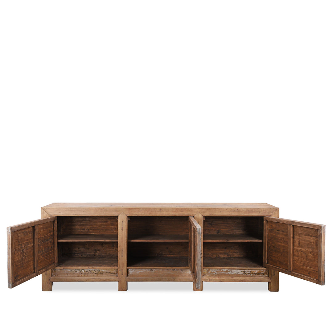 Interior Of Antique Pale Painted Sideboard From Shanxi | Indigo Antiques