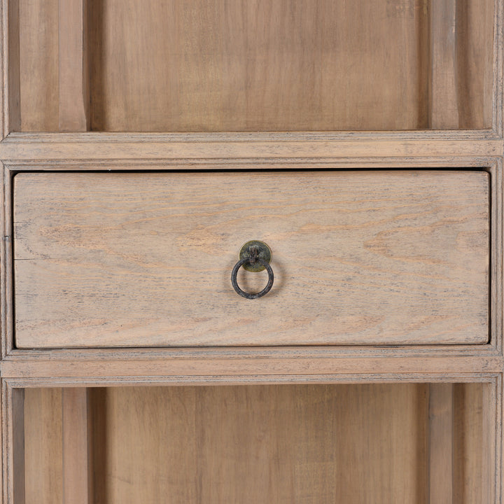 Drawer Detail From Bleached Shelving Unit Made From Old Pine | Indigo Antiques