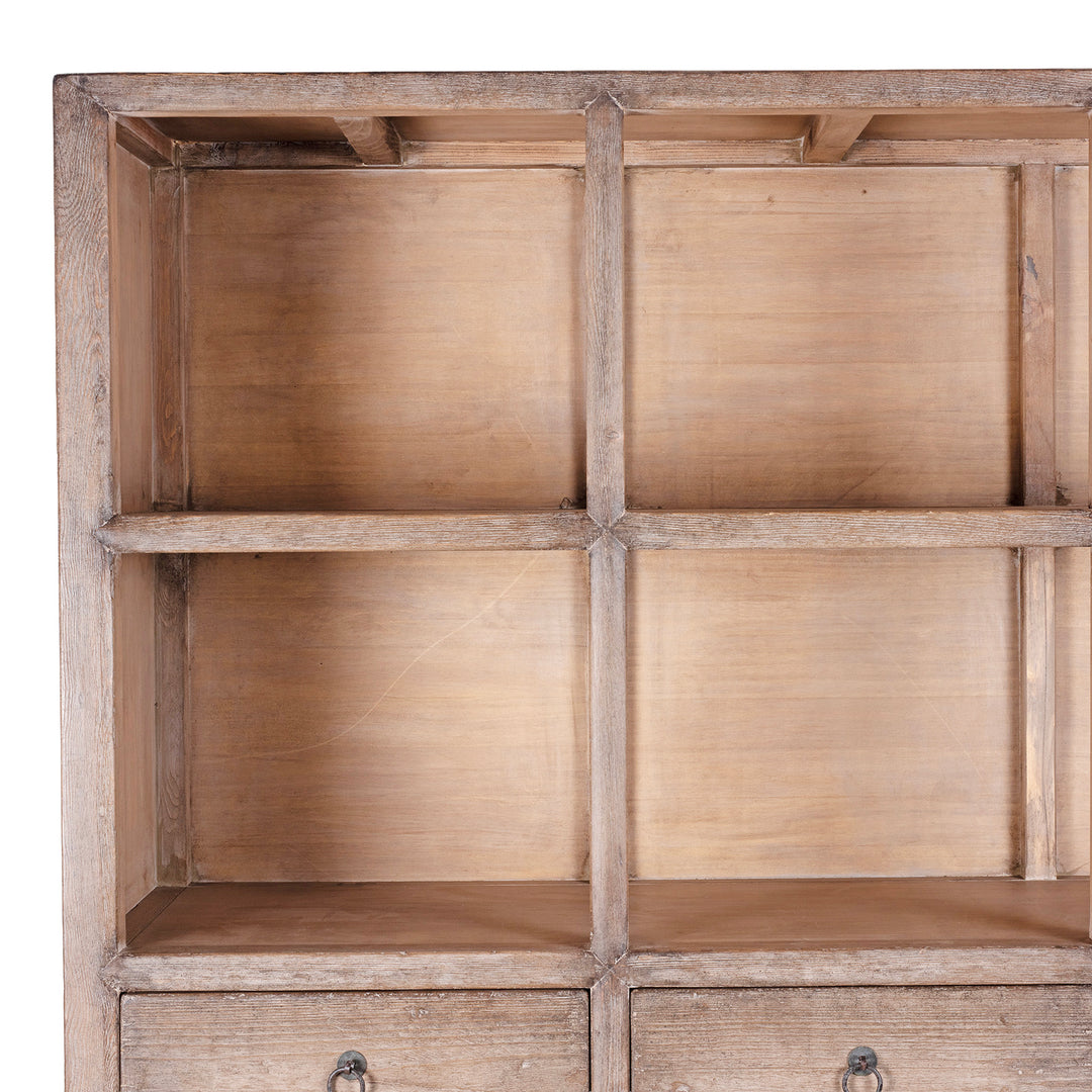 Bleached Shelving Unit Made From Old Pine