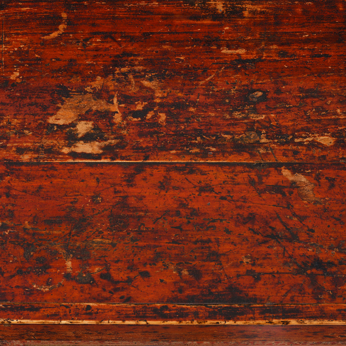 Detail From The Surface Of Antique Qinghai Painted Chinese Sideboard With Fruit In Baskets Flower Vases And Central Go Scene