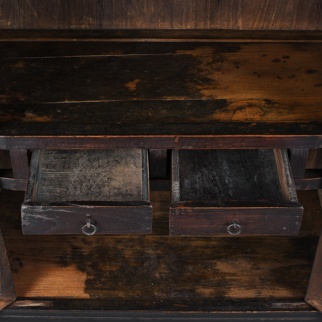 Drawer Detail From Antique Black Lacquer Cabinet From Shanxi | Indigo Antiques