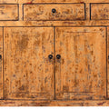 Chinese Yellow Lacquer Sideboard Made From Reclaimed Wood