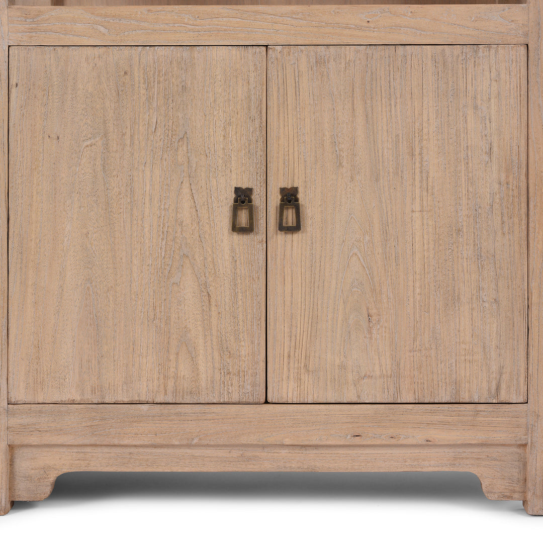 Doors Detail From Bookshelf Made From Reclaimed Pine | Indigo Antiques