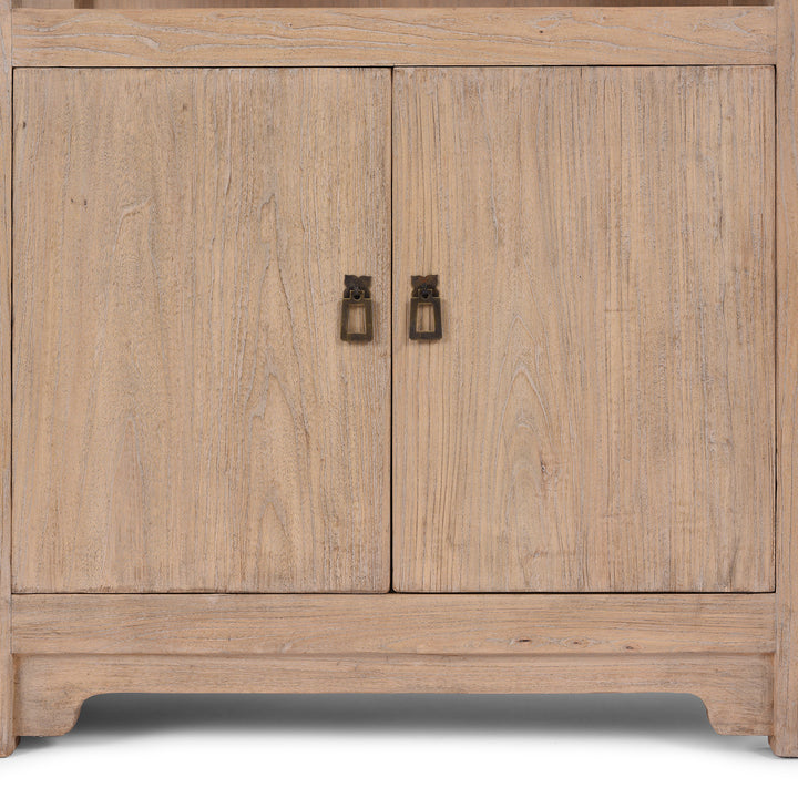 Doors Detail From Bookshelf Made From Reclaimed Pine | Indigo Antiques