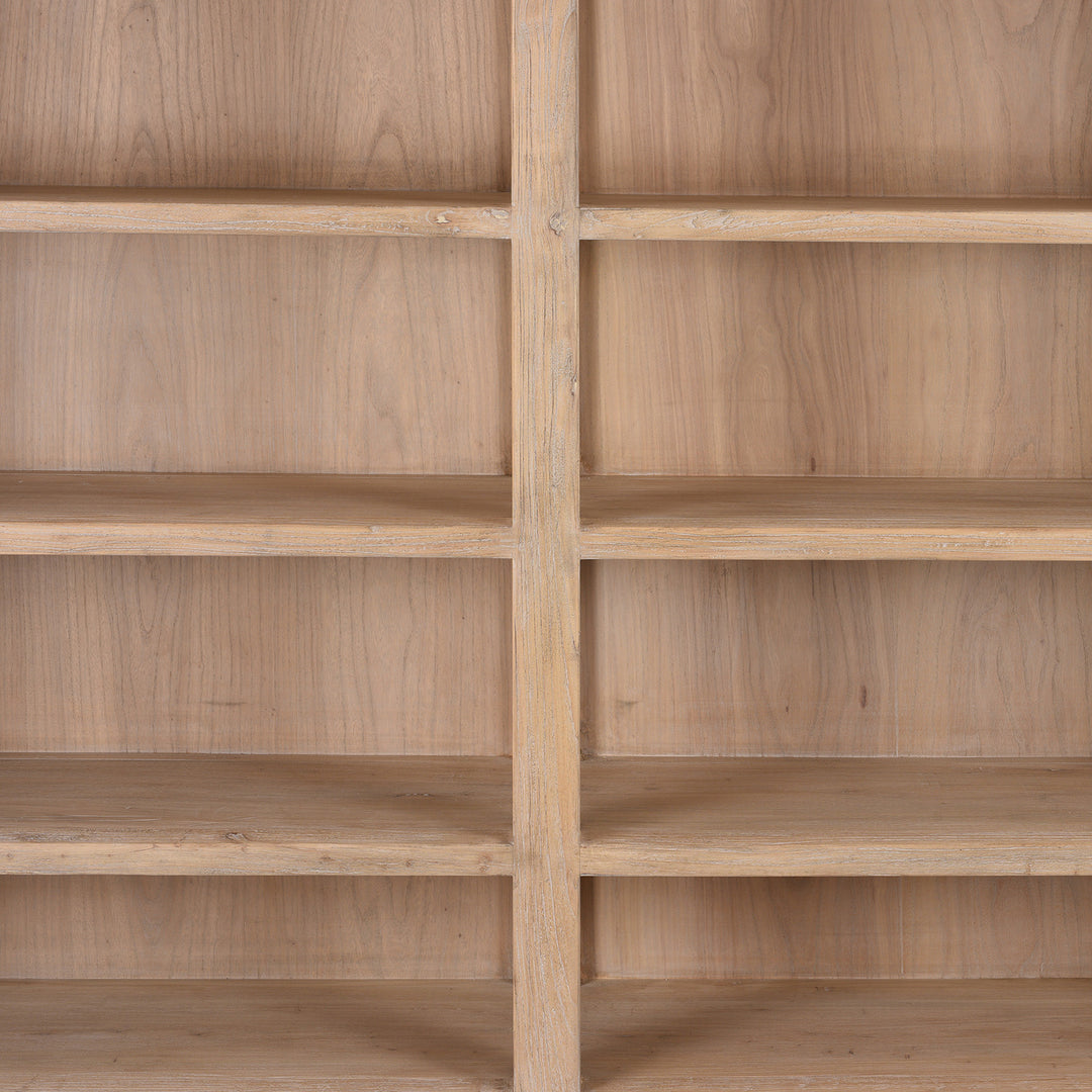 Shelves Detail From Bookshelf Made From Reclaimed Pine | Indigo Antiques