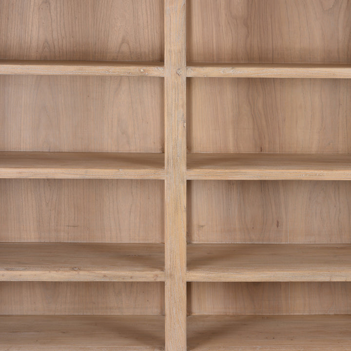 Shelves Detail From Bookshelf Made From Reclaimed Pine | Indigo Antiques