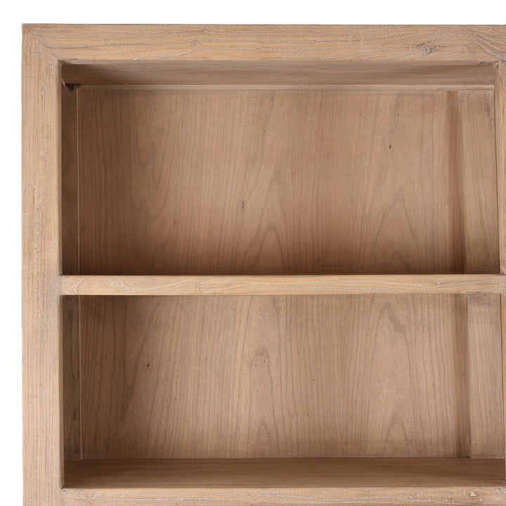 Corner Detail From Bookshelf Made From Reclaimed Pine | Indigo Antiques