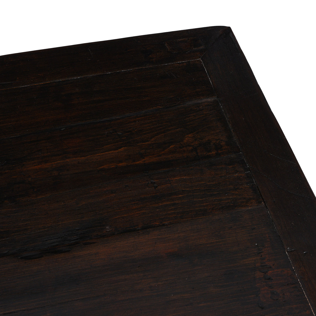 Surface Detail From Red Lacquered Dongbei Sideboard With Painted Floral And Bird Decoration From 1920s China