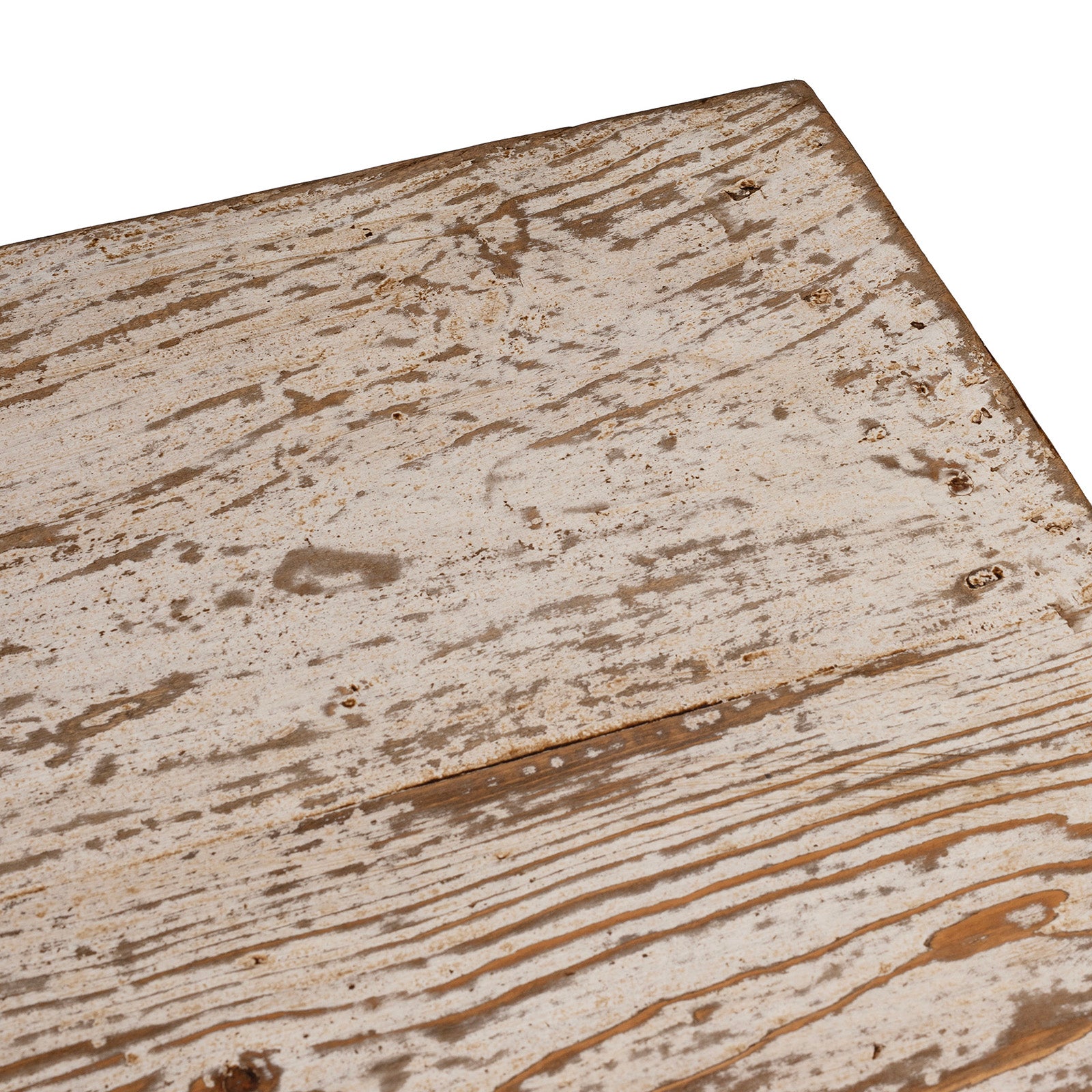 Corner Detail From Cream Painted Qinghai Sideboard With Hand Painted Floral Panels And Wise Objects