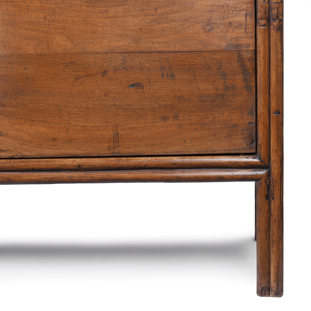 Leg Detail From 19th Century Chinese Three Door Wooden Sideboard With Panelled Doors And Internal Shelving | Indigo Antiques