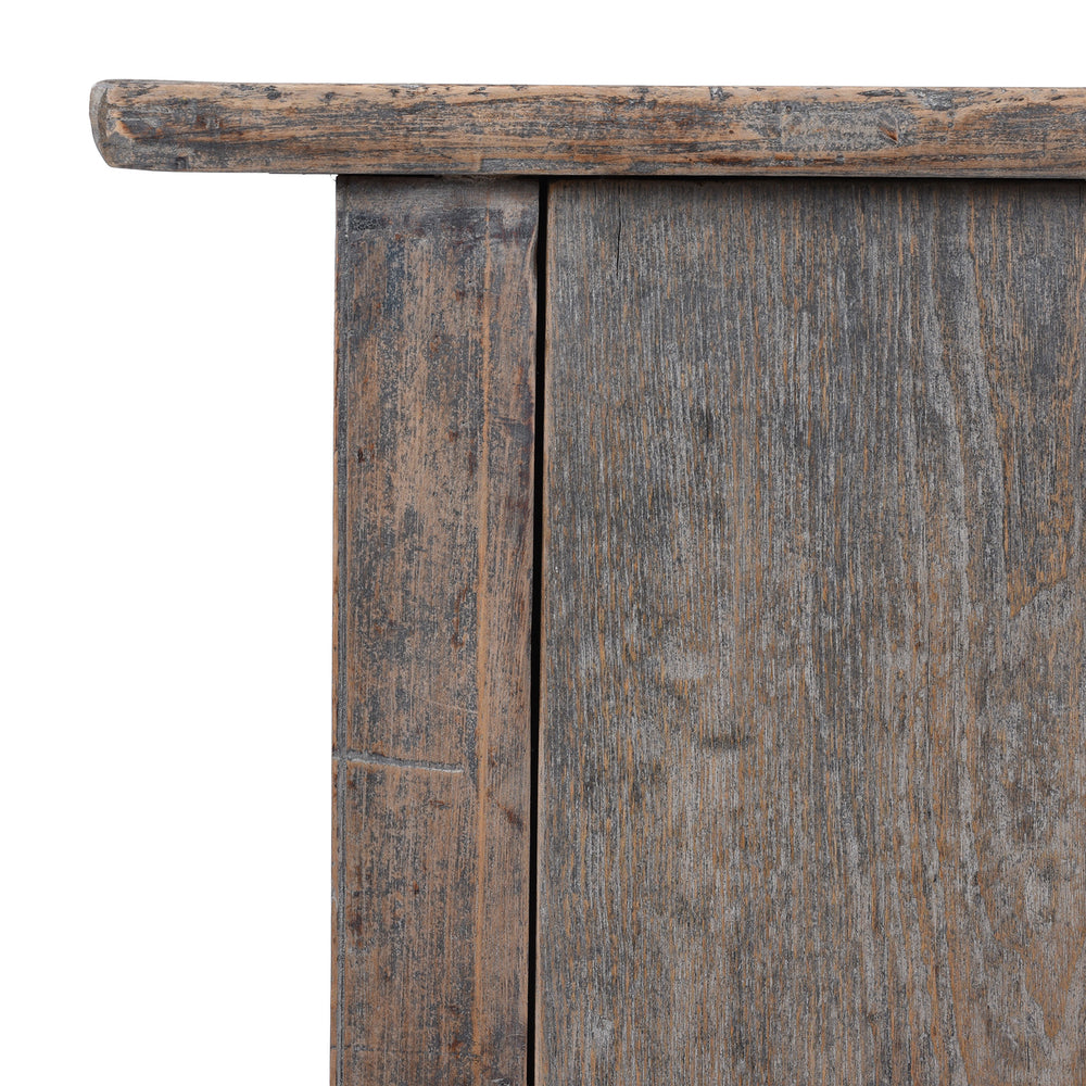 Corner Detail From Dongbei Rustic Two Door Cabinet | Indigo Antiques