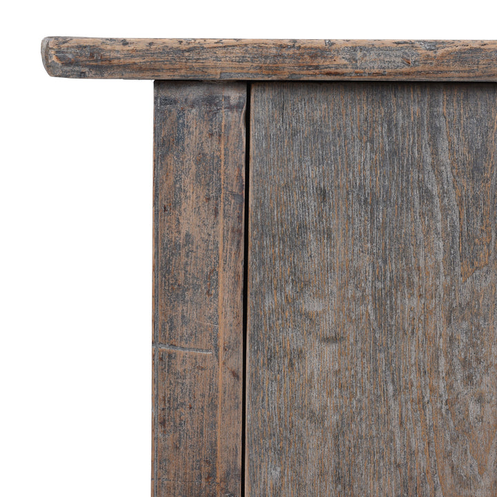 Corner Detail From Dongbei Rustic Two Door Cabinet | Indigo Antiques