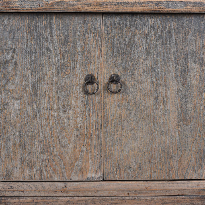 Doors Detail From Dongbei Rustic Two Door Cabinet | Indigo Antiques