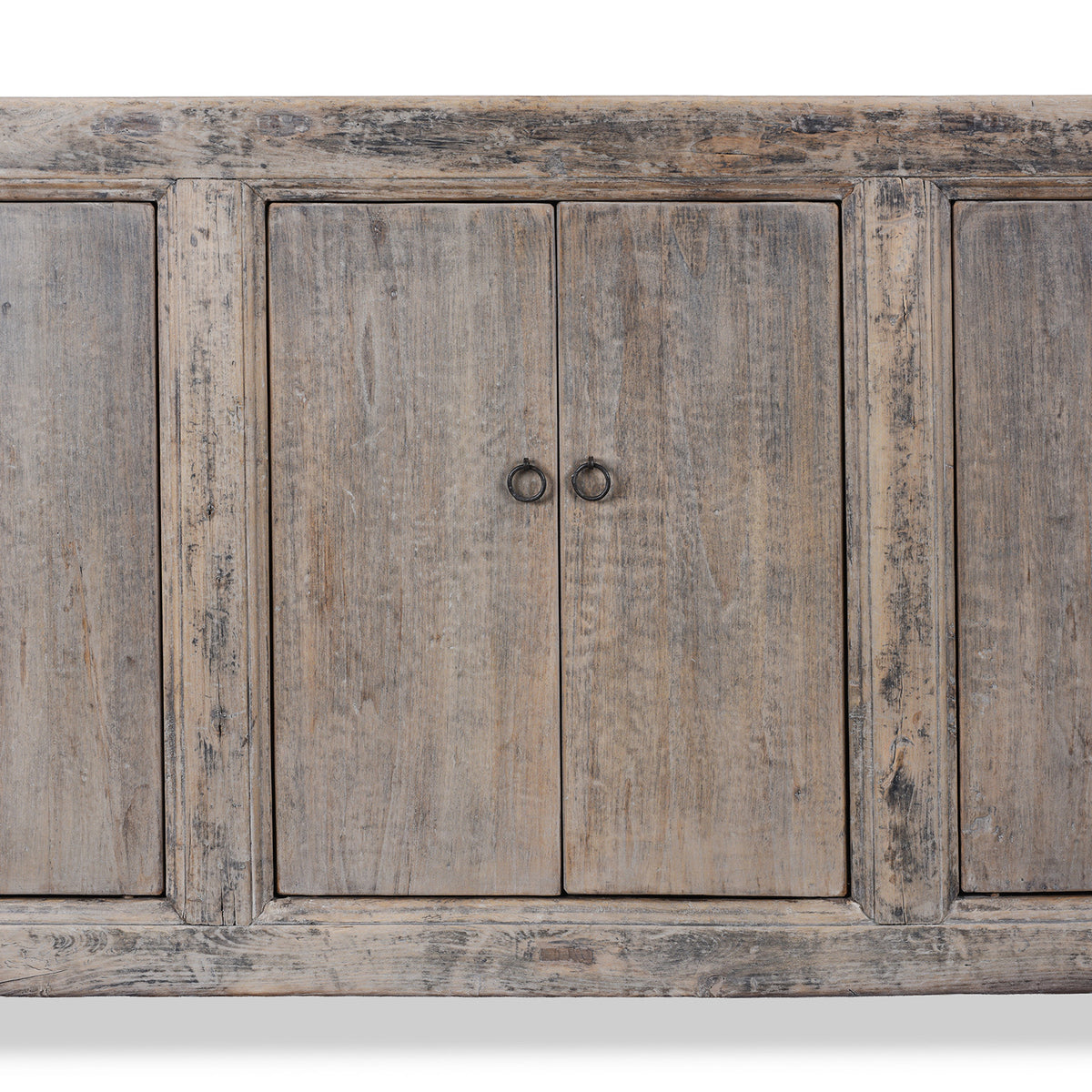 Door Detail From Chinese Bleached Rustic 6 Door Sideboard  | Indigo Antiques