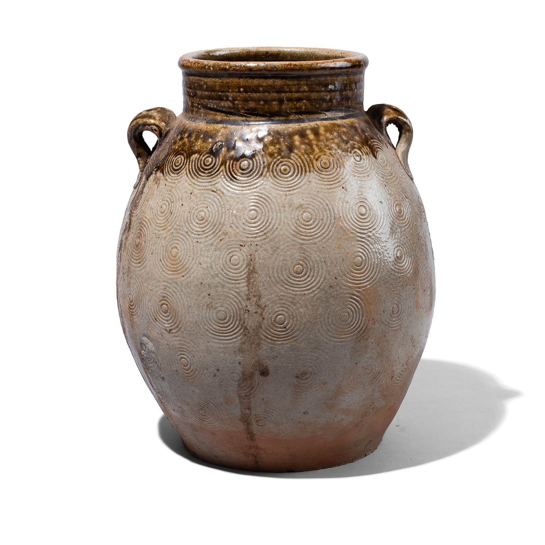 Vintage Glazed Earthenware Jar From Yunnan