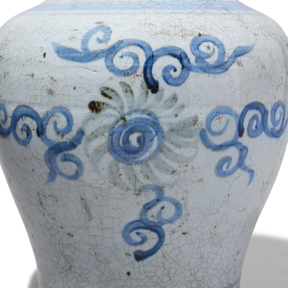 Design Detail From Provincial Chinese Blue & White Porcelain Vase | Indigo Antiques