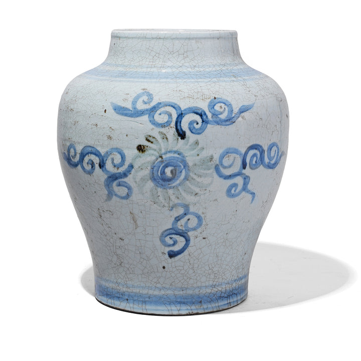 Provincial Chinese Blue & White Porcelain Vase | Indigo Antiques