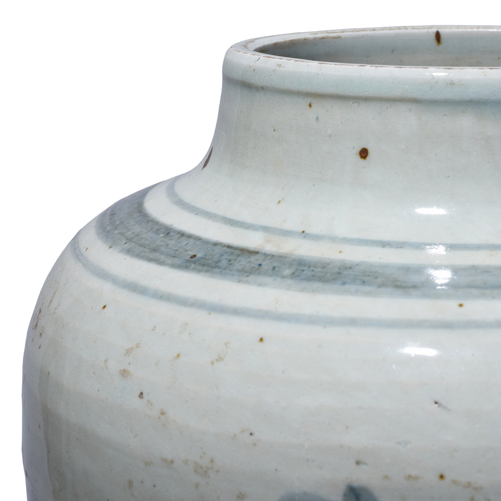 Rim Detail From Provincial Late Ming Style Blue & White Porcelain Vase | Indigo Antiques