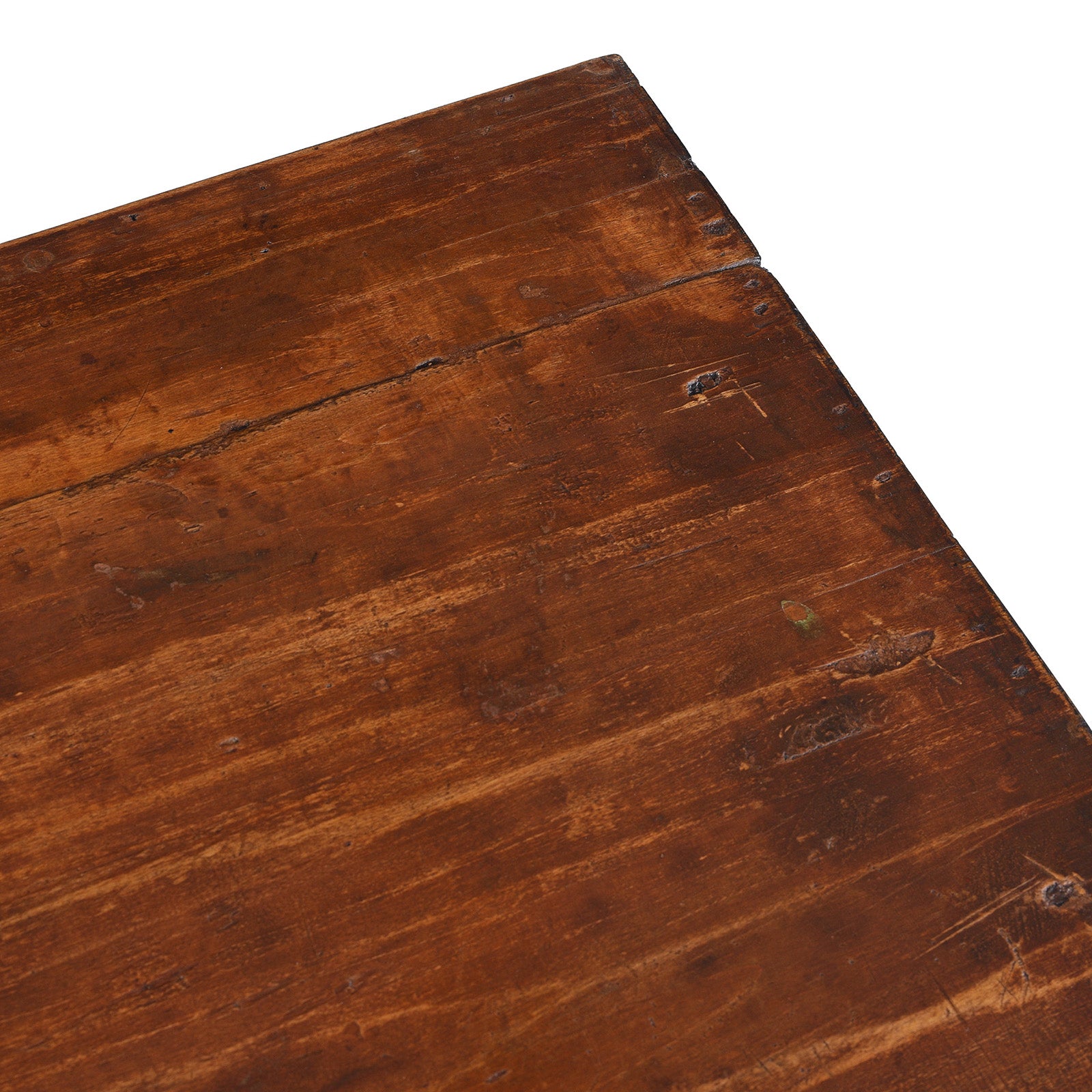 Corner Detail From Top Of Painted Qinghai Tiger Cabinet With Original Floral Panels Detail | Indigo Antiques