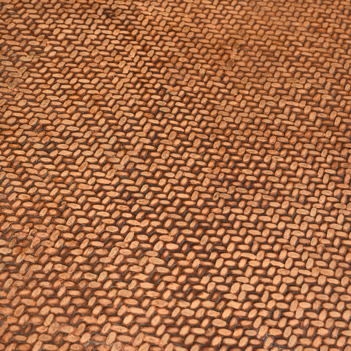 Cane Top Detail From Reproduction Cane Top Coffee Table Made From Old Elm | Indigo Antiques