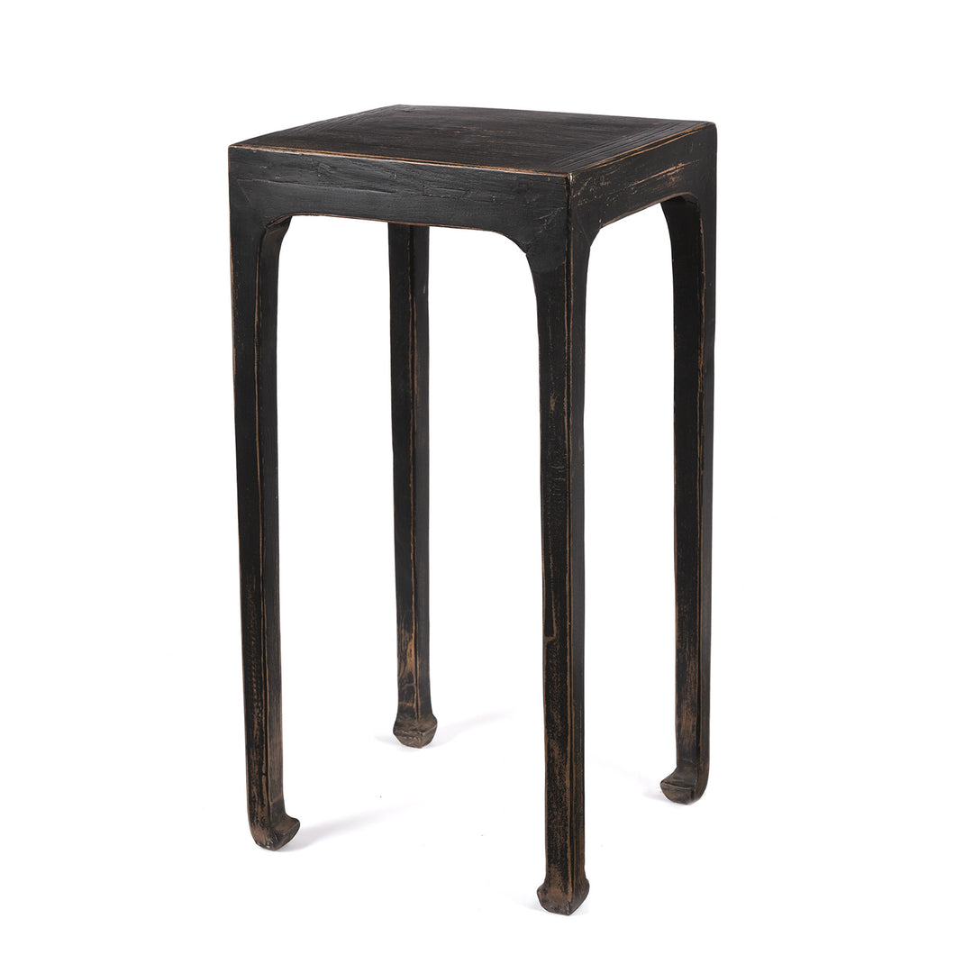 Chinese Style Black Painted Lamp Table | Indigo Antiques
