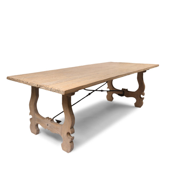Bleached Elm Door Dining Table