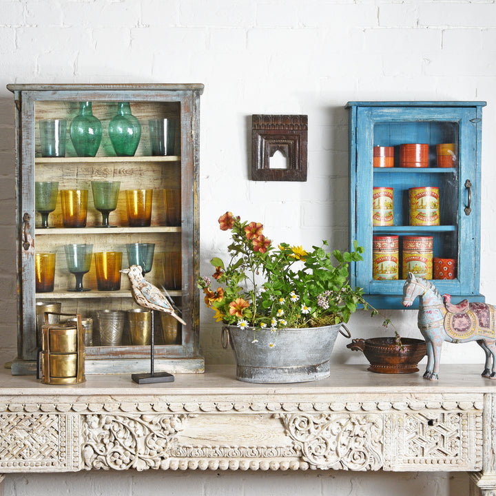 Lifestyle View Of Vintage Galvanised Planter - Various Sizes | Indigo Antiques
