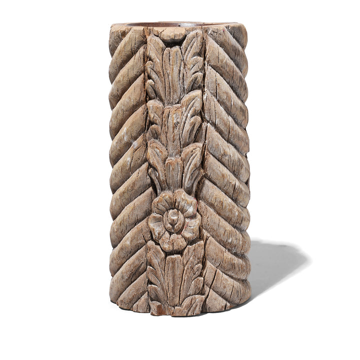 Candlestand Made From An Old Teak Carving | Indigo Antiques