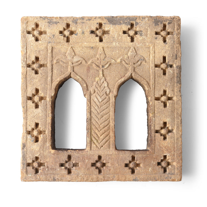 Antique 2 Way Stone Lamp Niche From Jaisalmer | Indigo Antiques