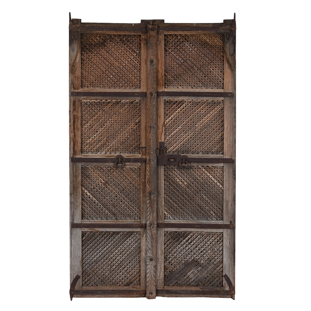 Carved Teak Jali Doors From Bikaner