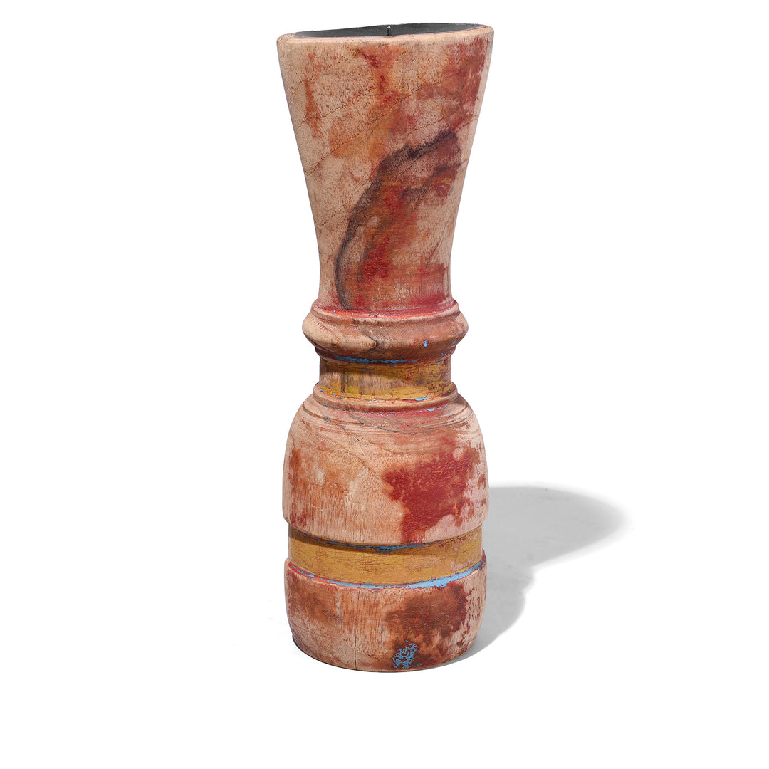 Carved Wooden Indian Candlestick | Indigo Antiques