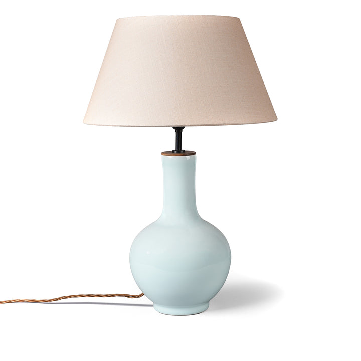 Celadon Glaze Porcelain Bottle Vase Lamp | Indigo Antiques