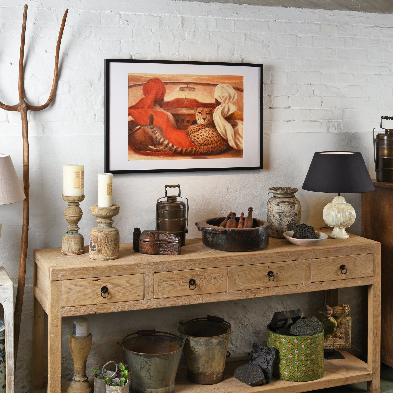 Vintage Chinese Farmers Willow Pitchfork - Ca 1940