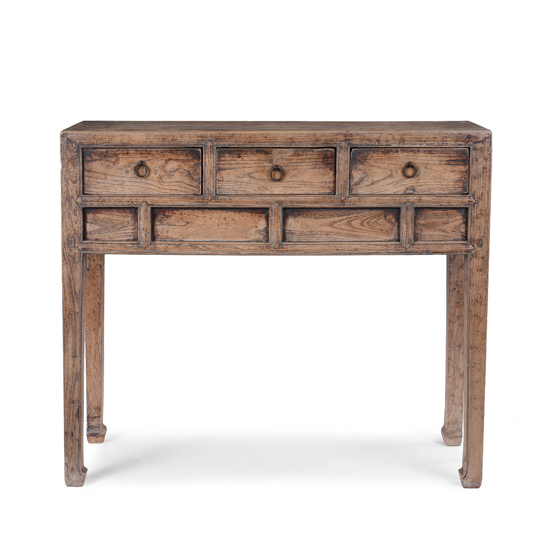 ChineseAntique_Elm_Console_Table_With_Three_Drawers_And_Ring_Pull_Handles_Late_19th_Century
