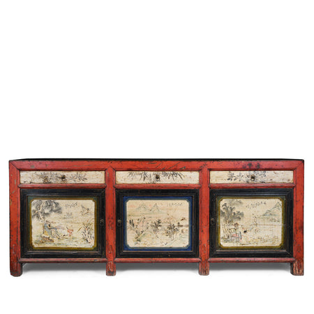 Painted Sideboard From Qinghai - Ca 1916